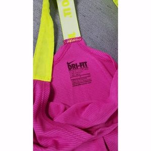 Nike Tops - Nike Small Pink Yellow Elastika Loose Fit Tank Nike Tops - Nike Small Pink Yellow Elastika Loose Fit Tank